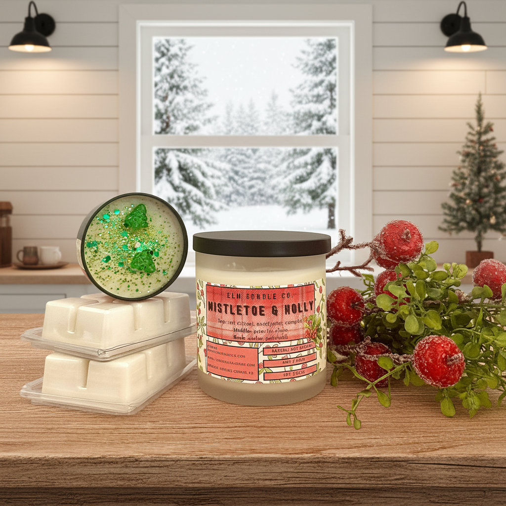 Mistletoe & Holly Soy Wax Candle