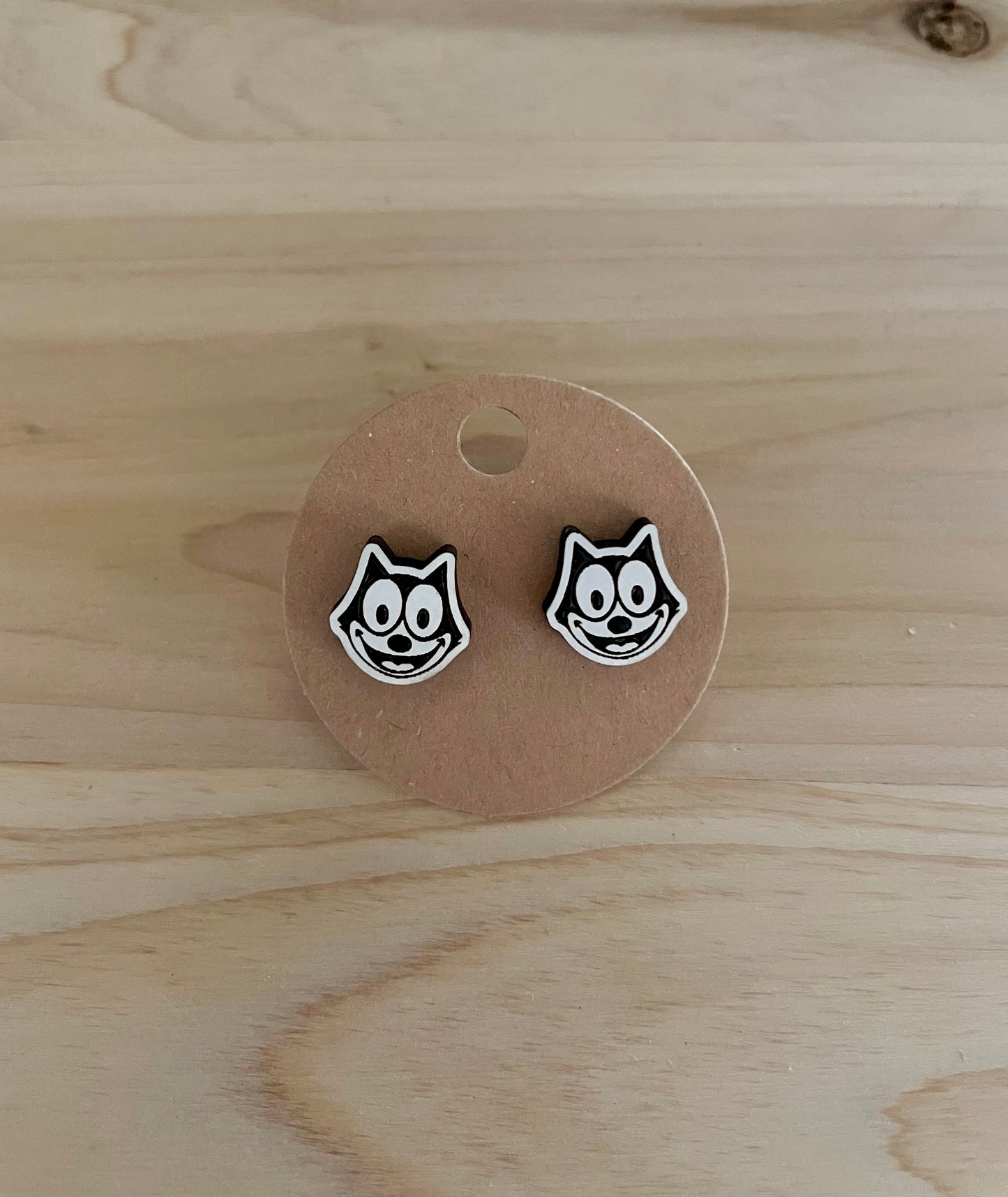Felix The Cat Stud Earrings