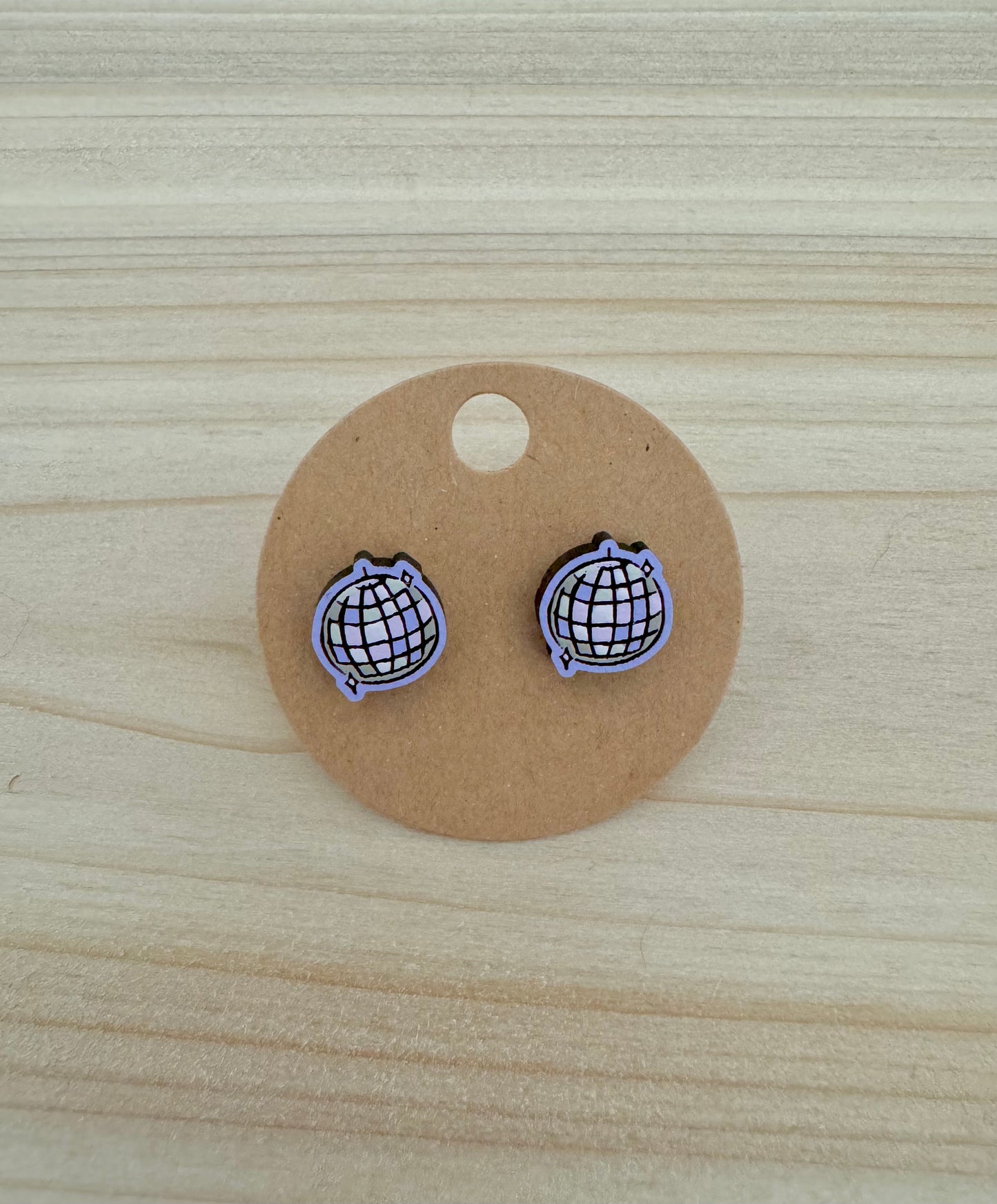 Mirror Ball Stud Earrings