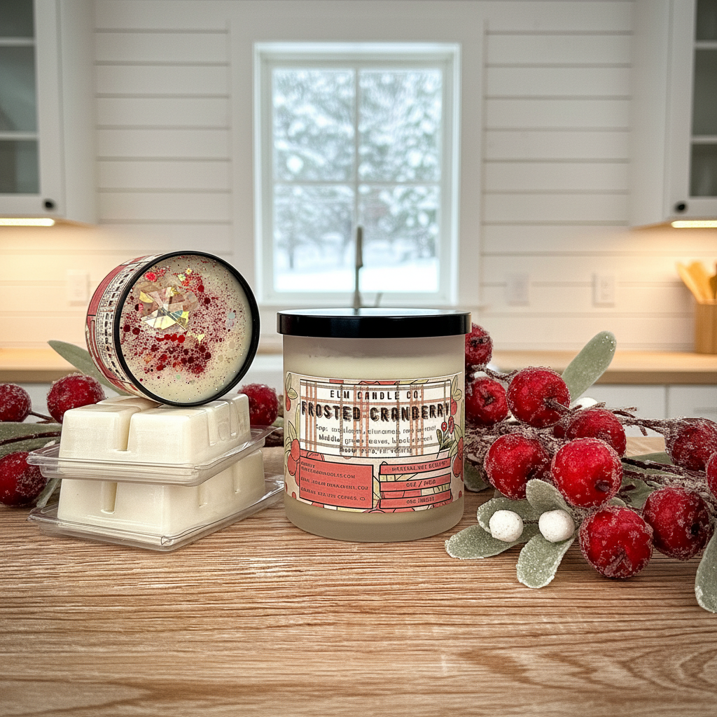 Frosted Cranberry Soy Wax Candle