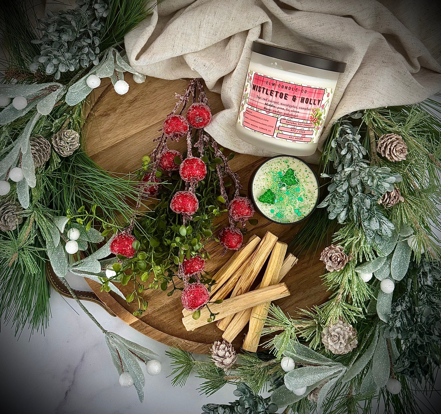 Mistletoe & Holly Soy Wax Candle
