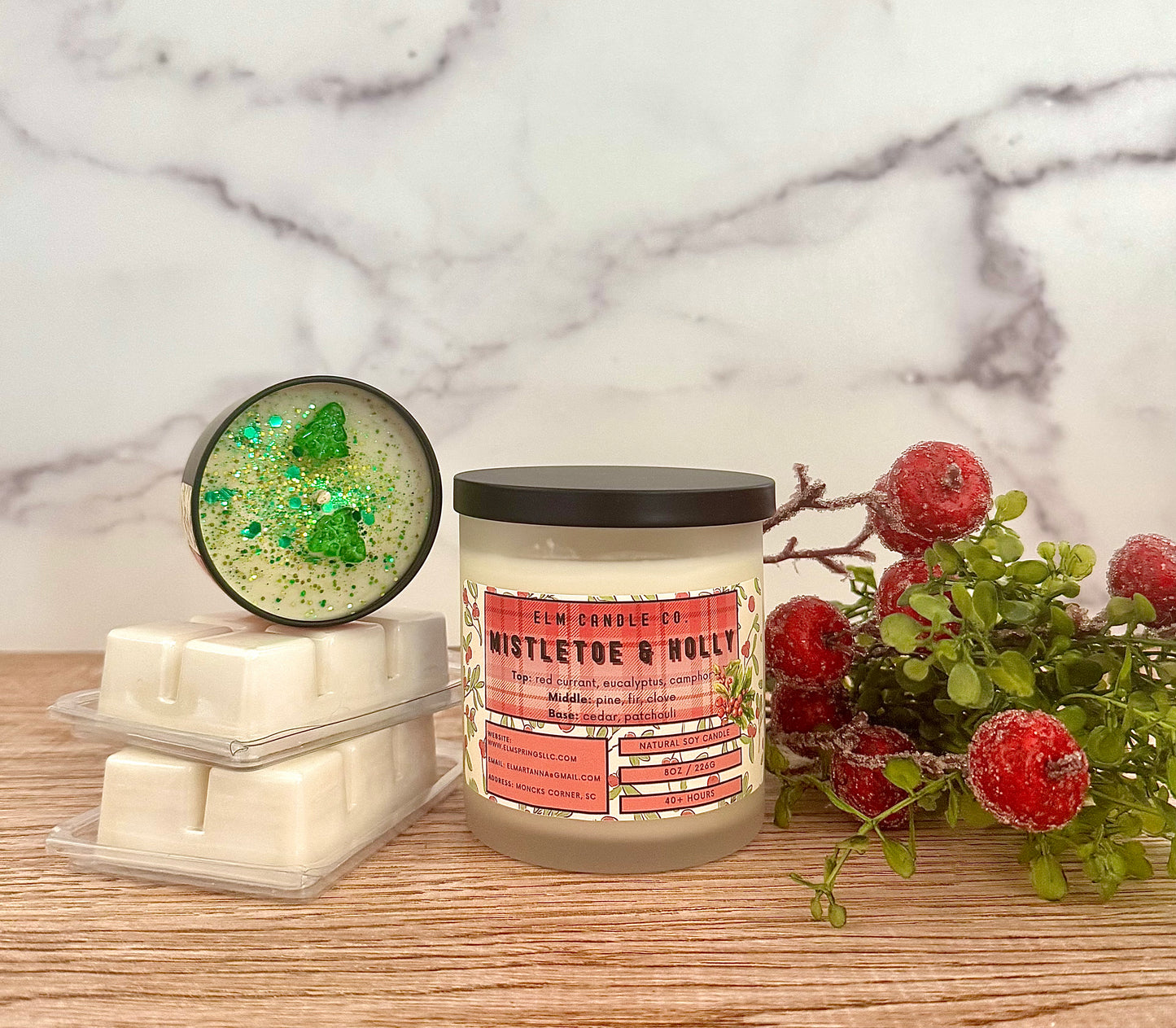 Mistletoe & Holly Soy Wax Candle