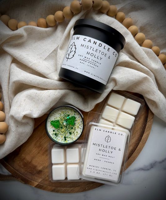 Mistletoe & Holly Soy Wax Candle