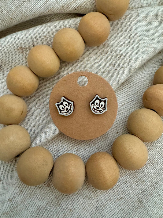 Felix The Cat Stud Earrings