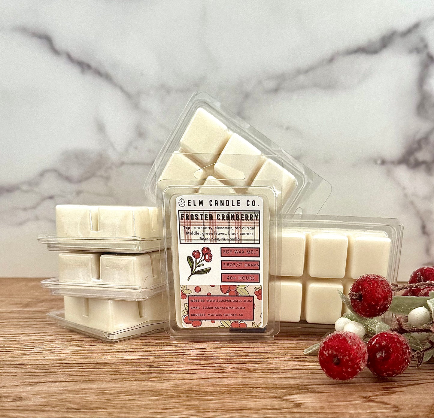Frosted Cranberry Soy Wax Candle