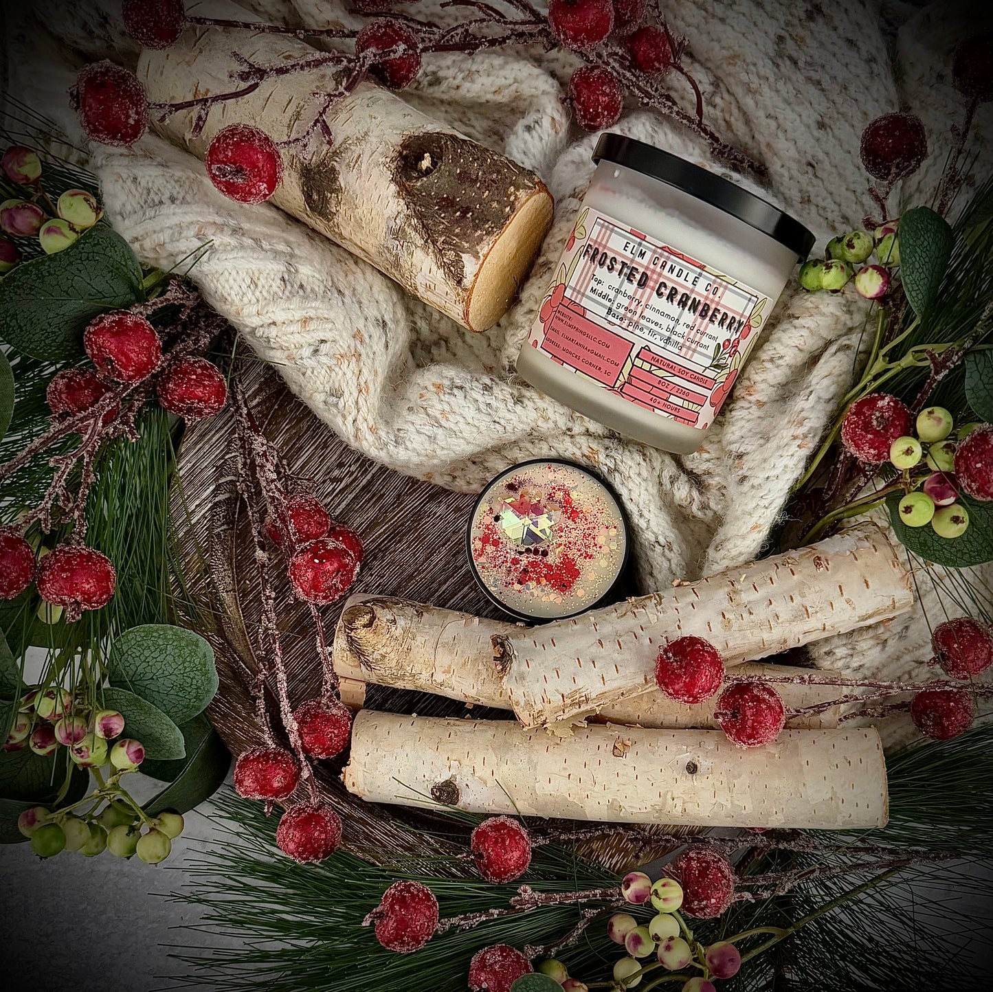 Frosted Cranberry Soy Wax Candle