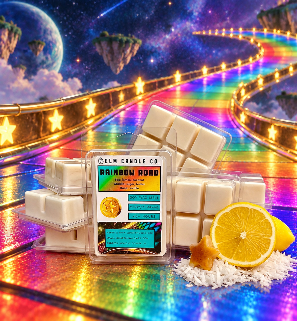 Rainbow Road Soy Candle