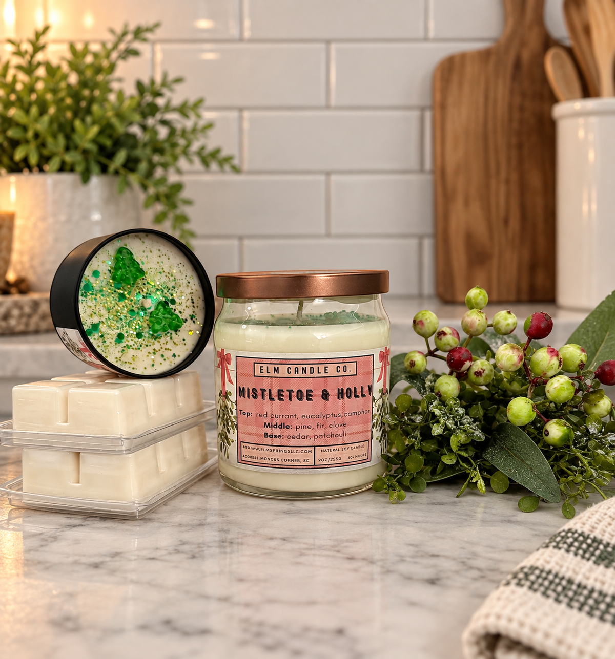 Mistletoe & Holly Soy Candle