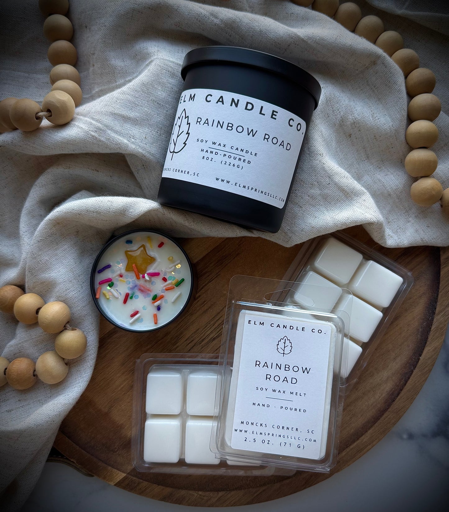 Rainbow Road Soy Wax Candle