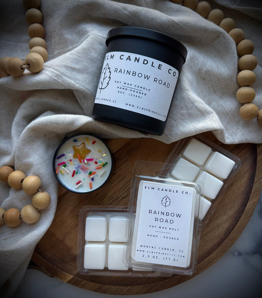 Rainbow Road Soy Wax Candle
